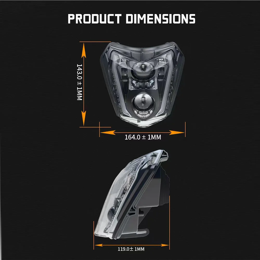 KTM風ゼッケンライト KTM EXCモデルのフロントマスクをゼッケンプレートに変更