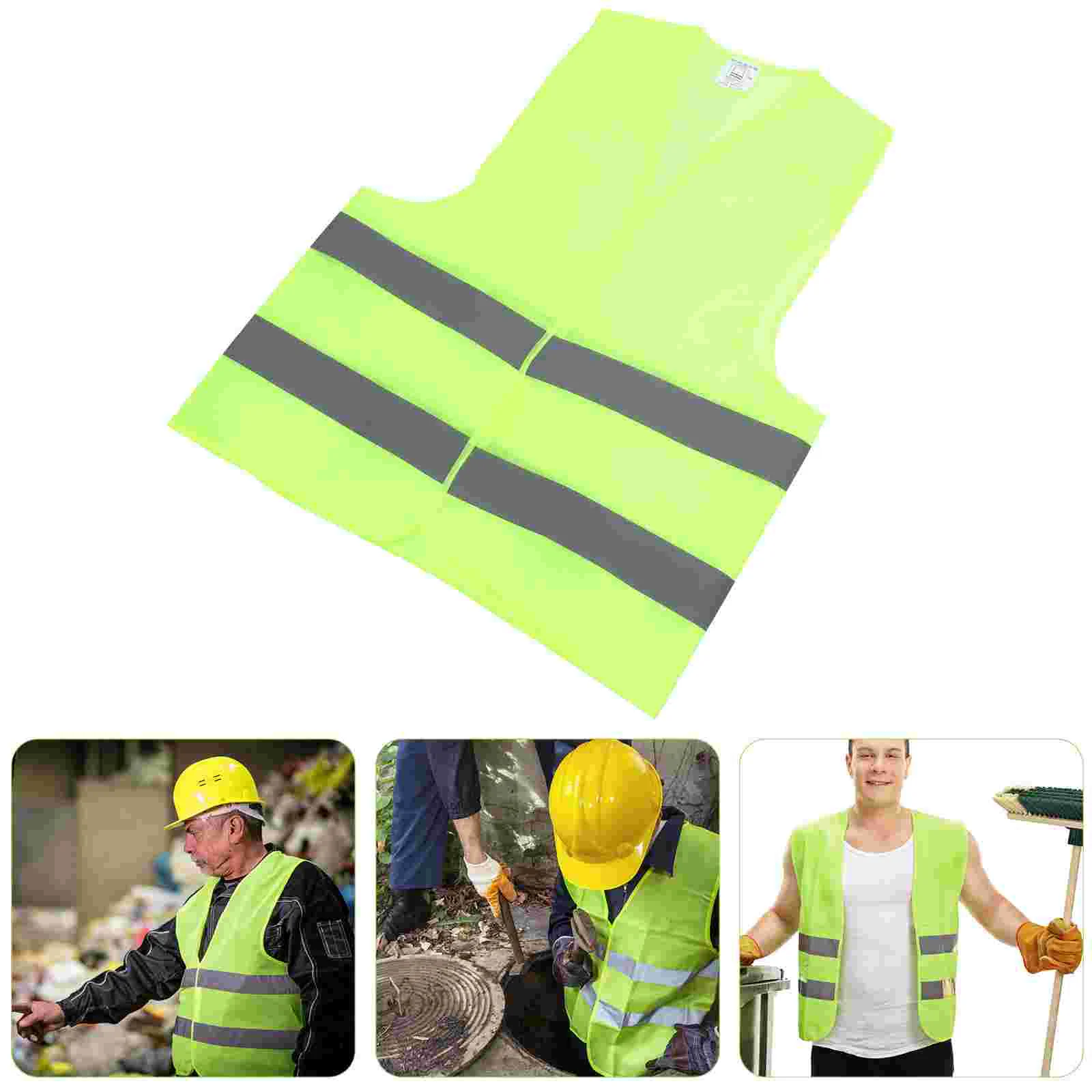 

4 PCS High Visibility Cycling Riding Vests Reflective Safety Vests Jackets for Outdoor Construction Work Safety Road Traffic