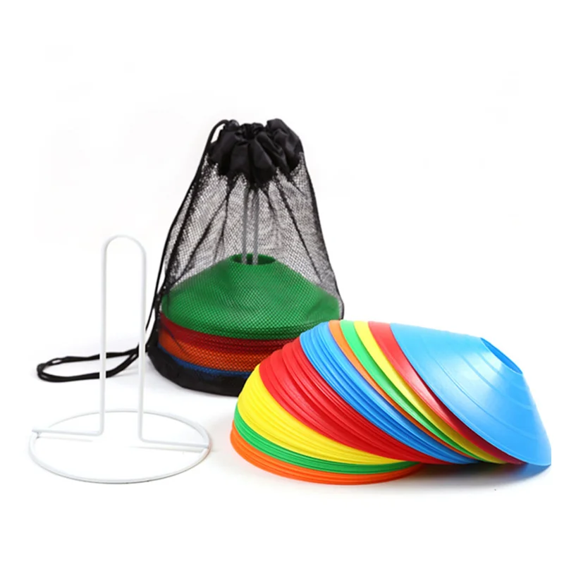 Nuovo 1PC Disc Cone Set Multi Sport Training Space Cones con supporto in plastica per calcio Football Ball Game Disc 5 colori