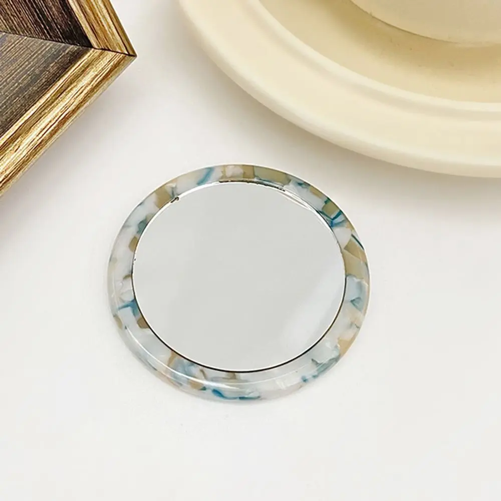 Girl Lady Gift Simple Acetate Makeup Mirror Round Portable Cosmetic Vanity Mirror Mini Cute SPA Salon Compact Mirrors