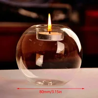 European Style Round Glass Candle Holder for Christmas, Wedding & Table Centerpiece Decor 4