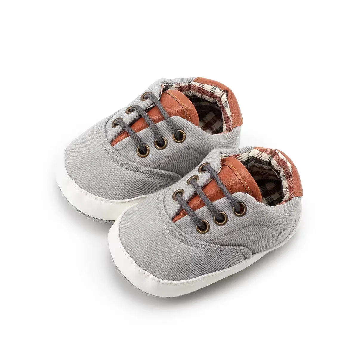 

Newborn Baby Boys Shoes Infant Girls Casual Toddler Shoes Plaid Patchwork Soft Sole Anti-slip Sneakers First Walkers 0-18Months