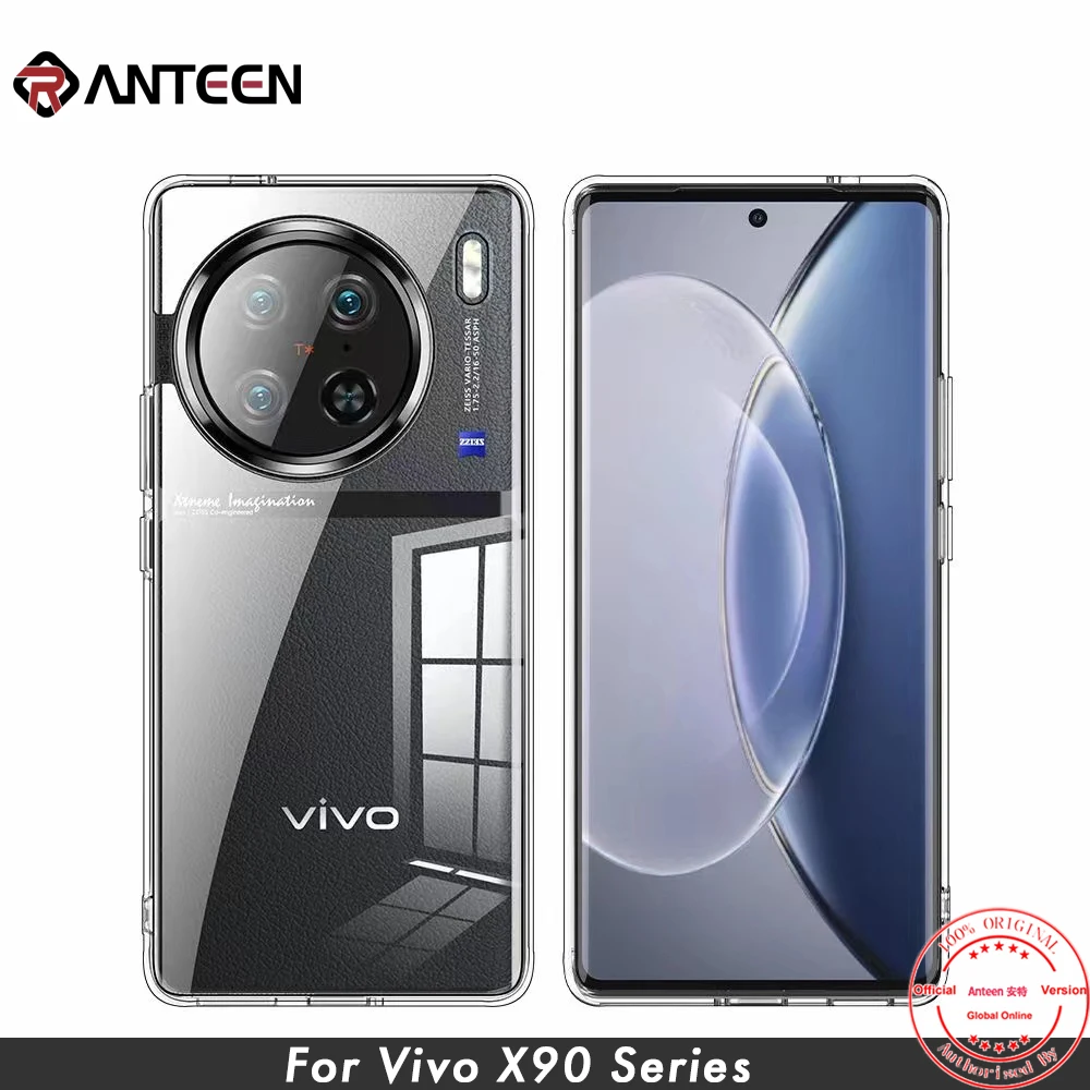 Anteen for Vivo X90 Pro Plus series crystal Transparent case Airbags Bumper  Antifall Shell camera Protection all inclusive cover - AliExpress