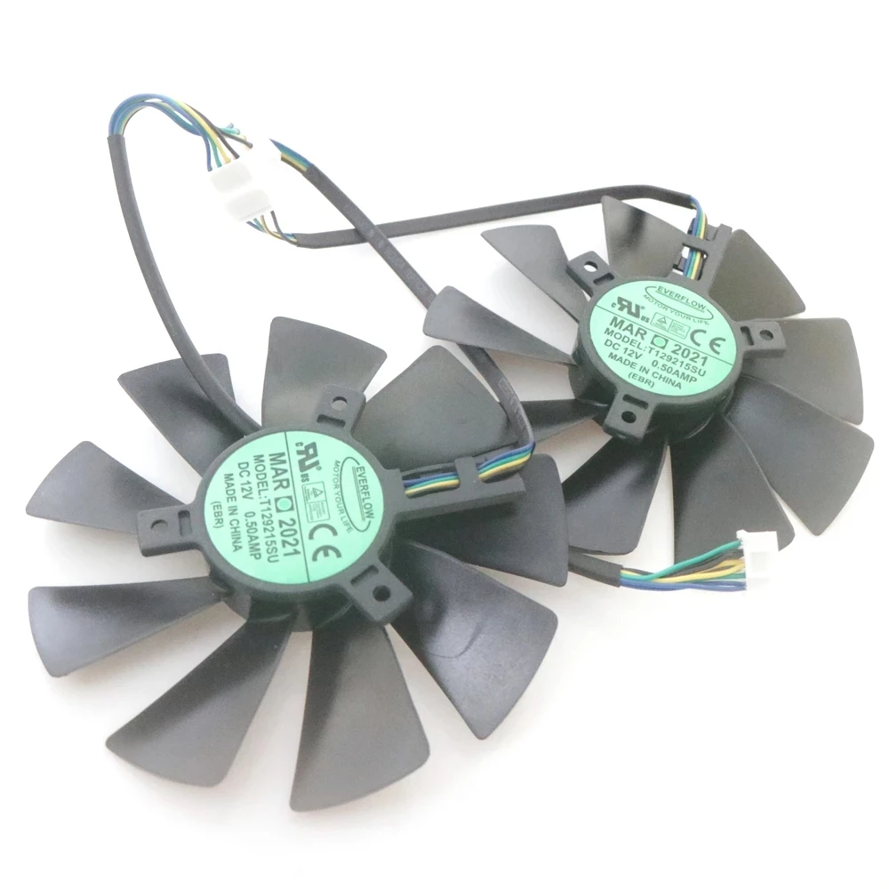 

T129215SU DC12V 0.50A 95mm 5Pin VGA Fan For ASUS R9-280X R9 280X-DC2T-3GD5-V2 Graphics Card Cooling Fan