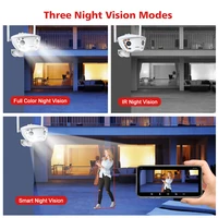 Caméra de surveillance Wifi extérieure 4MP POE double objectif 180 °   Caméra de sécurité à détection humaine AI ultra grand angle, application Camhipro 5