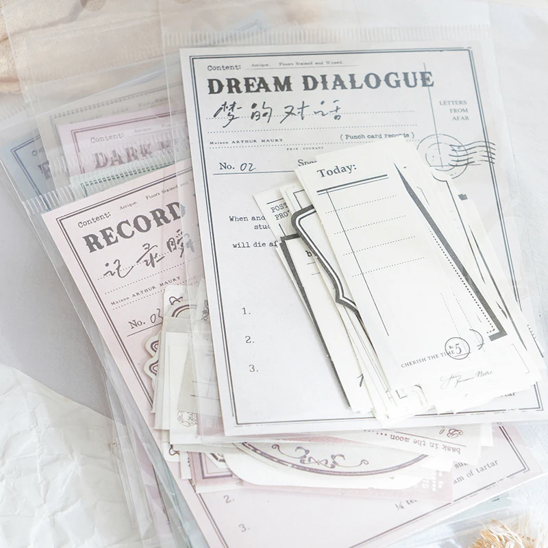 Journal GO 30pcs/lot Embrace The Summer Vintage Simple Border Memo Pad Material Paper Creative DIY Journal Collage Stationery 5