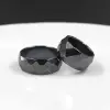 Natural Stone Hematite Faceted Rings 10mm Width Couple Jewelry Gift for Men and Women 2