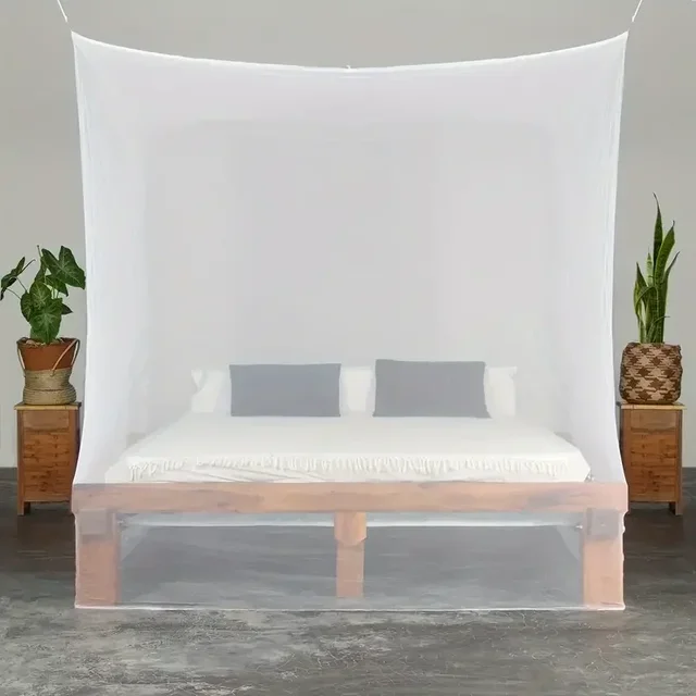 Tente de maison en maille blanche, Portable, carrée, pliable, anti-moustiques, légère, pour Camping en plein air, couchage d'été 3
