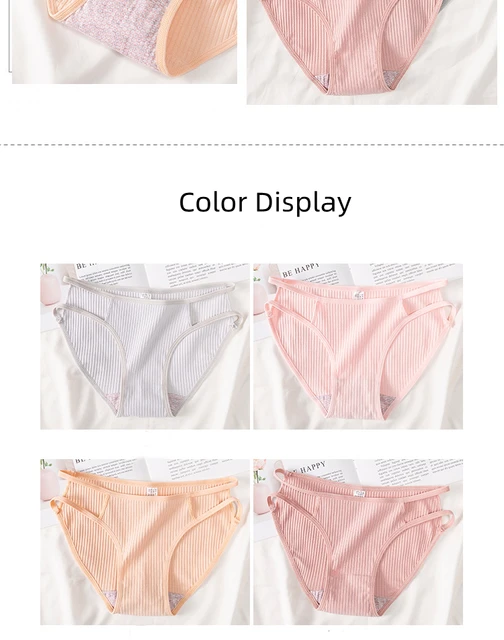 4 Pieces/Batch Seamless Women's Underwear High Waisted Underwear 100% Cotton  Underwear Soft and Lightweight Culotte Women's Unde - AliExpress