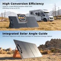 Panneau solaire portable pliable CTOLITY ETFE 100W pour générateur solaire, haute conversion 23%, 20.5V 4.88A, pour camping, camping-car, yacht et alimentation de secours hors réseau 3