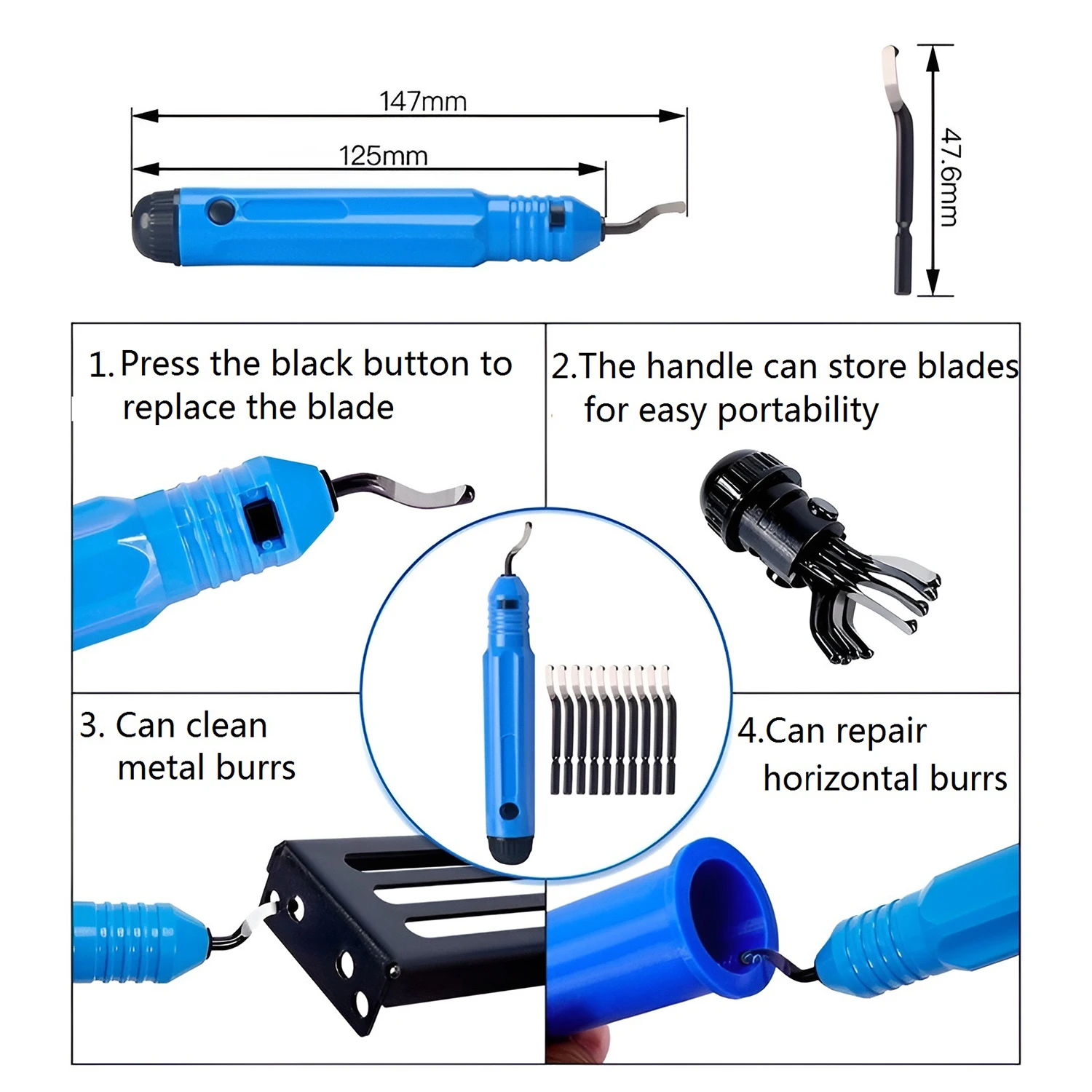 3D Printer Tool Kit Trimming Knife Scraper Cleaning Needle Tweezers Pliers Scraper Basic Deburring Tools Kit DIY 3D Printer Part - 4