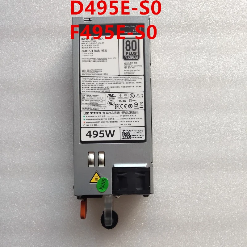 Nuovo Alimentatore Originale Per Dell R720 730 620 520 T620 720 495W D495E-S0 Dps-495Ab A N24Mj 3 Ghw3 33 Md5 F495E-S0 9338D