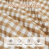 100% Cotton Duvet Cover Set,Bedding Set With Plaid Stripe,Skin Friendly Breathable,1 Duvet Cover,2 Pillowcase,Japan Simple Style 4