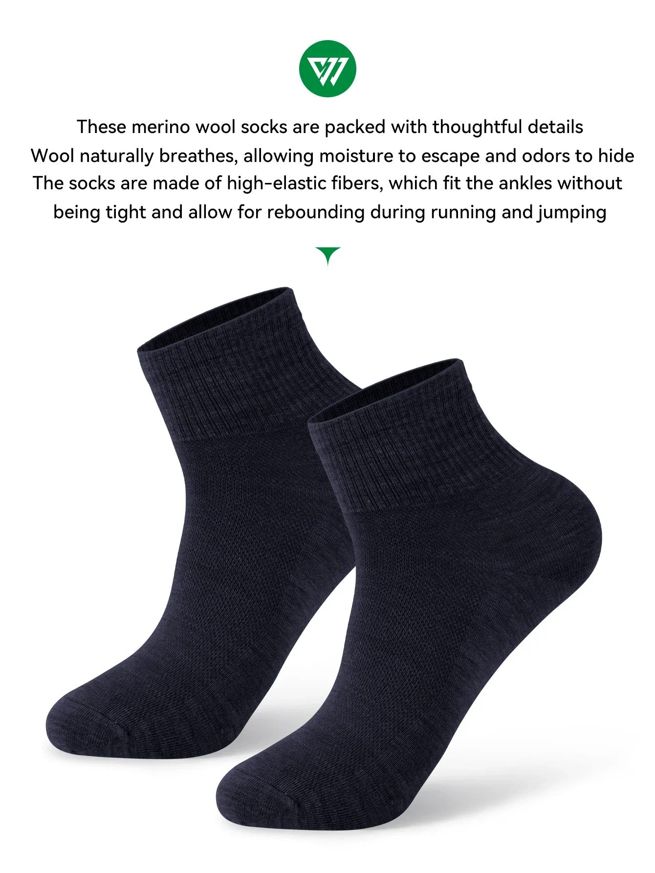 1 Paar Socken aus Merinowolle, atmungsaktive Wandersocken für Männer und Frauen, schweißableitende Kissensocken, warme Winter-Sportsocken – Detail 2
