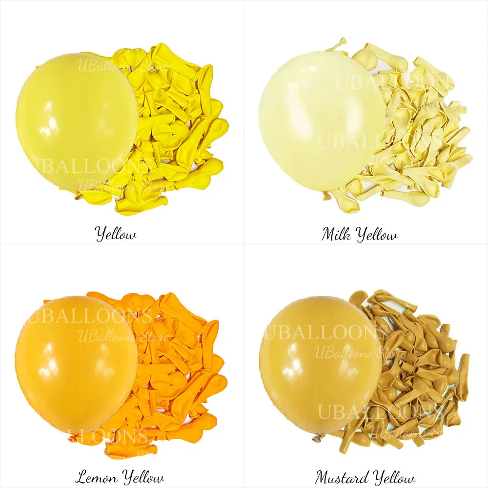 10/30/50 Stück gelbe Luftballons Retro Senf Zitrone Maca Pastellgelbe Helium-Latexballons für Geburtstag Babyparty Hochzeitsdekoration