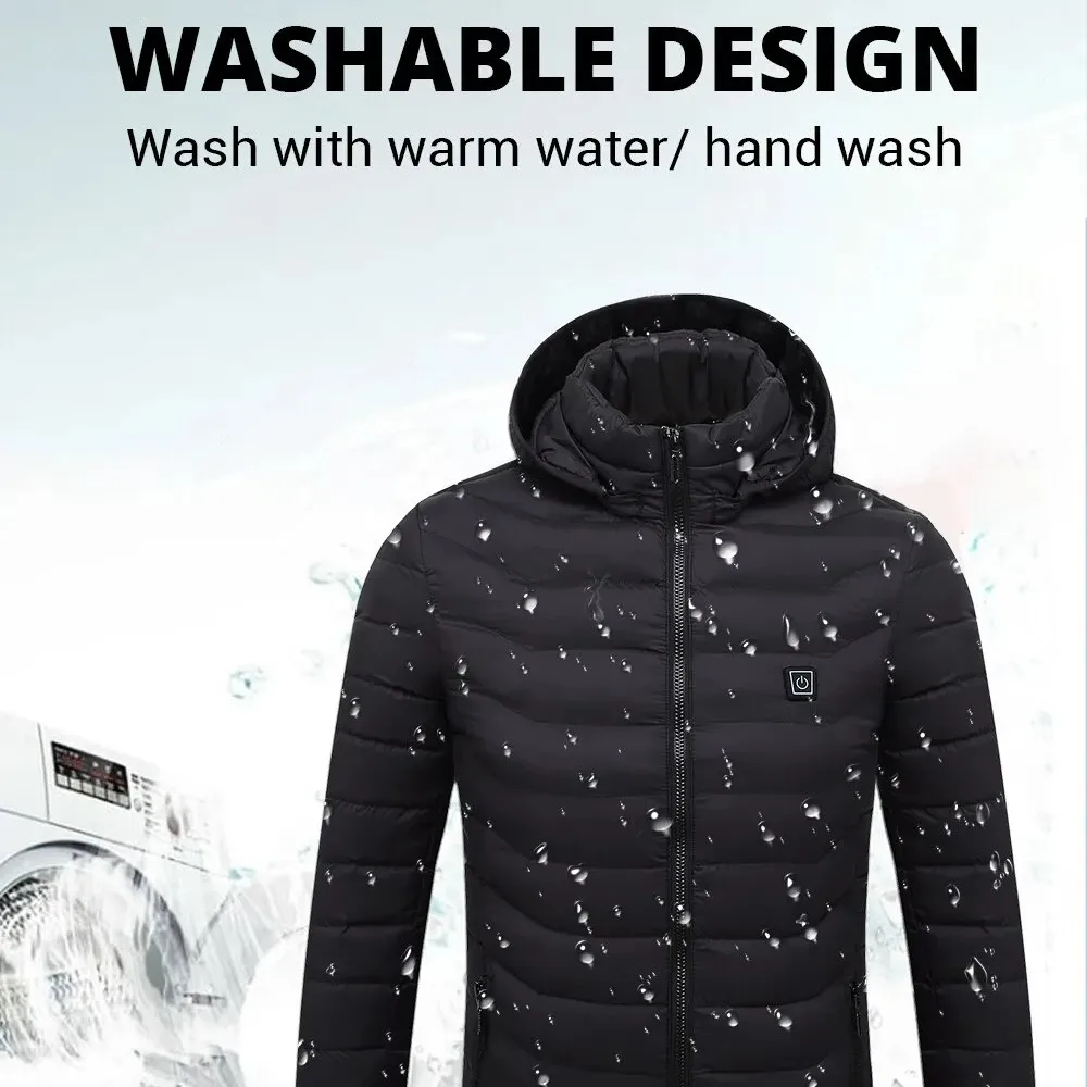 Fashion 11Areas Heated Vest Fashion Men Coat Intelligent Usb Electric  Heating Thermal Warm Clothes Winter Hiking Skating Ski Heated Vest-Blue @  Best Price Online