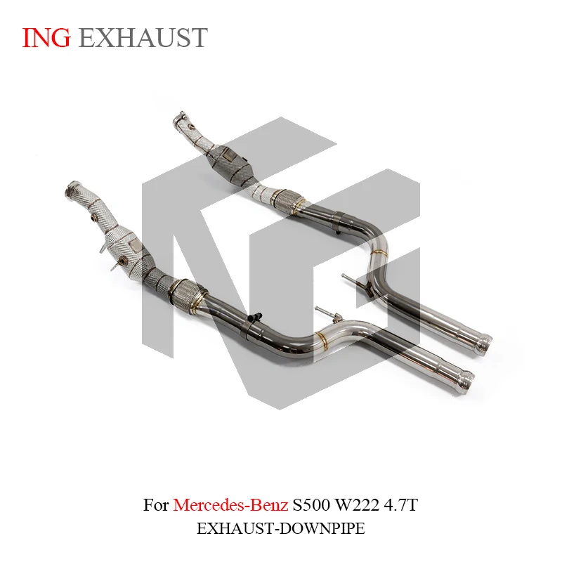 ING Performance Cat ss304 Tube Header Downpipe for Mercedes BENZ S500 W222 4.7t  Exhaust Nozzle Engine Muffler Escape Pipe