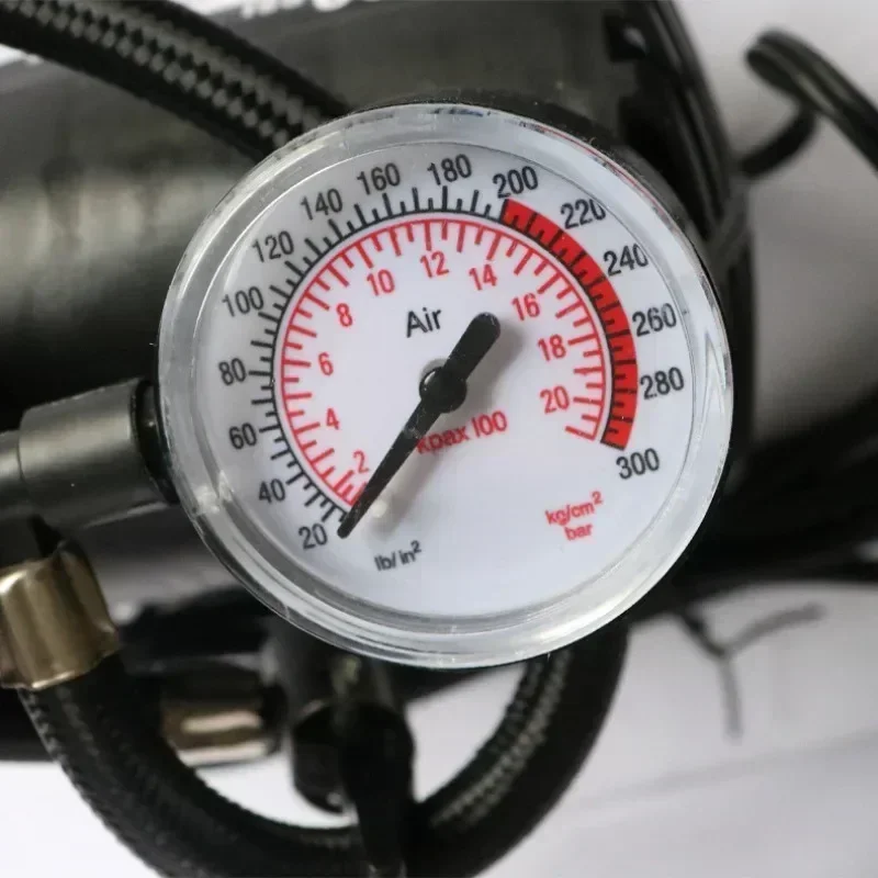 12V Car Electric Air Pump 300psi Air Compressor Tire Inflator Tool Pressure Gauge Cigarette Lighter Connector Compact