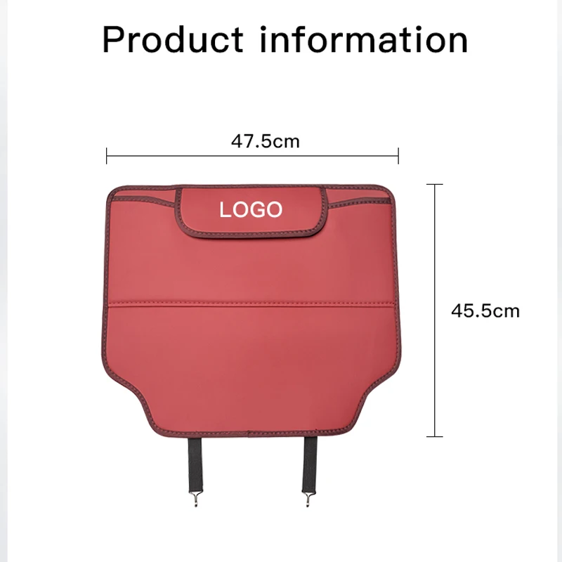 Car PU Leather Anti-Kick Mat With Storage Bag Auto Accsesories for BYD Atto 3 E6 Tang F3 Song F3R Qing Yuan I3 S7 G3 M6 L3 D1 S6