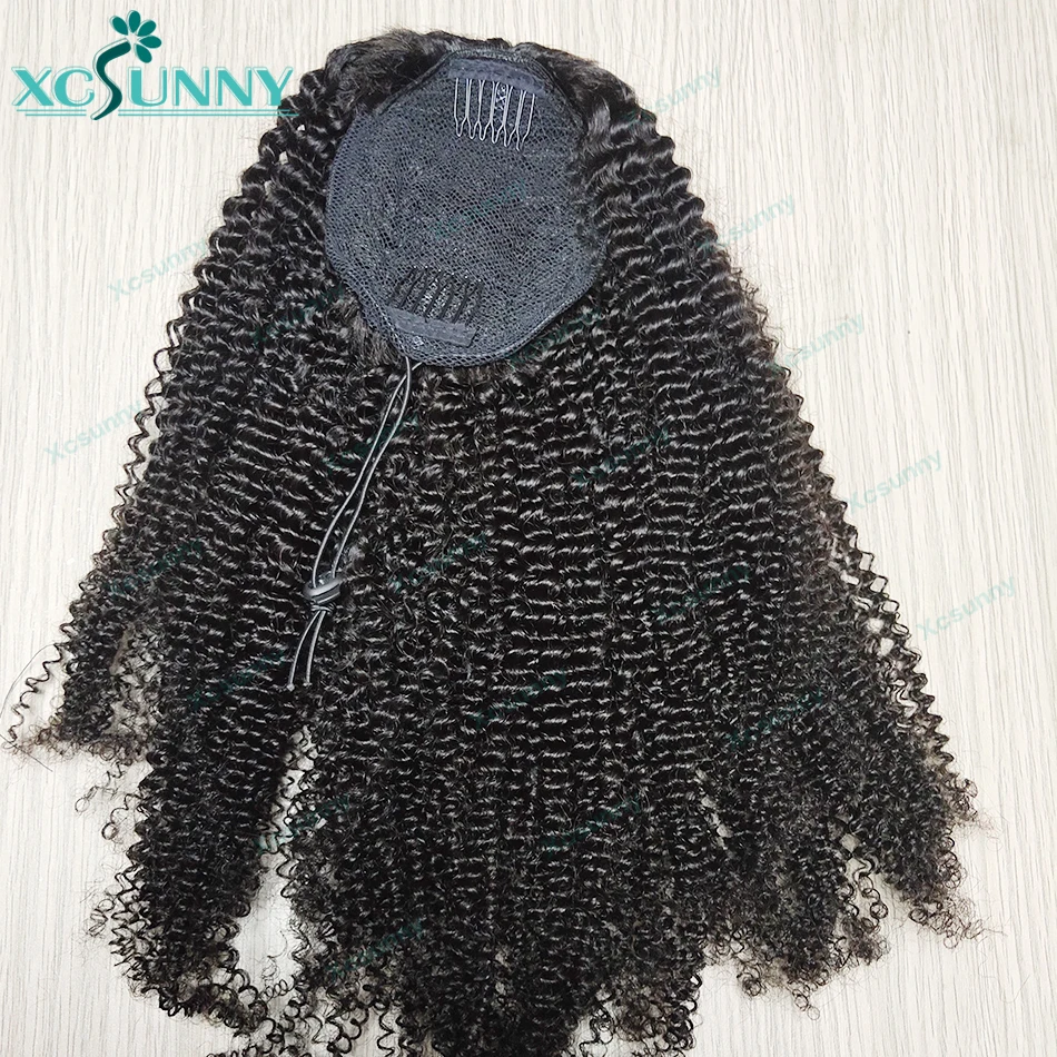 꼬인 곱슬 드로스트링 포니테일 익스텐션 인모 랩 어라운드 클립, 포니테일 익스텐션 곱슬, 70g, 100g, 120g