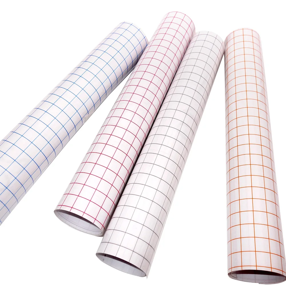 30cm*100cm Clear Vinyl Application Tape Blue/Red Alignment Grid for Car Wall Craft Art Decal Transfer Paper Tape Adhesive DIY vinyl application tape