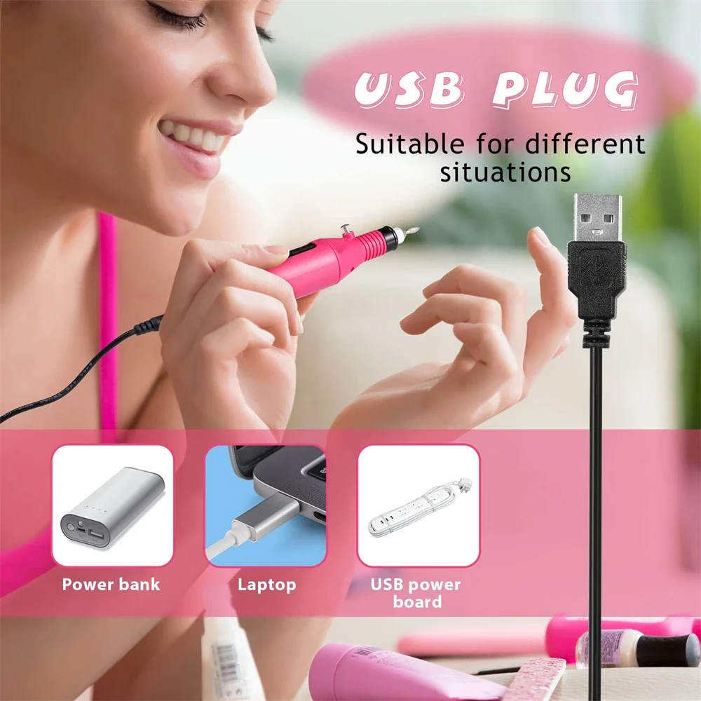 Strong Electric Nail Sander Nail Drill Machine Grinding Equipment Milling Cutter Manicure Pedicure Polishing Tools
