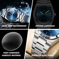 PAAZOMU Ultra Thin Quartz Watch Men Women Minimalist Style Waterproof Luminous Wristwatch Comfortable Strap Daily Office Gift 5