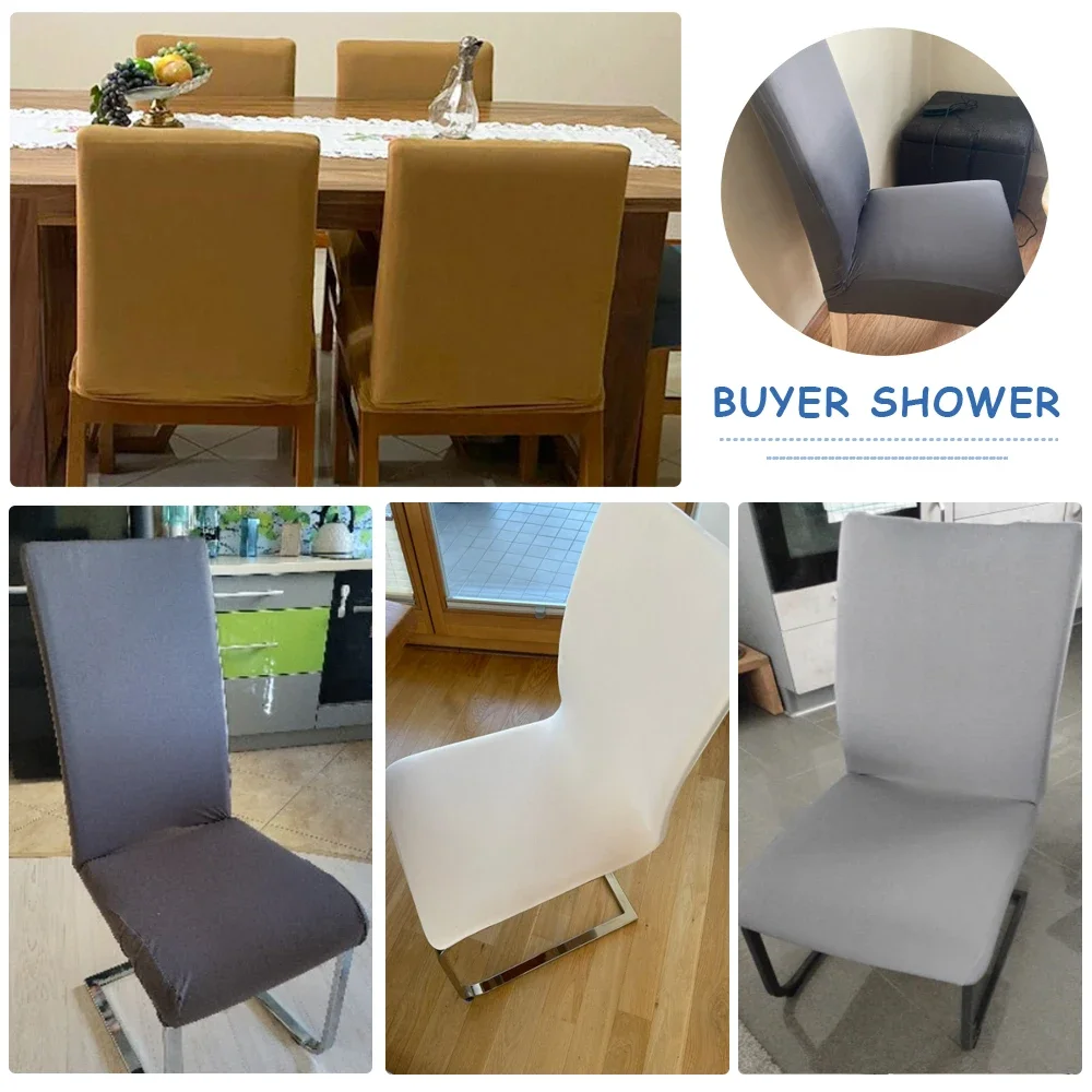 Chair Cover Waterproof Elastic Adjustable Anti-dirty 1PC For Dining Room Kitchen Wedding Hotel Banquet Restaurant