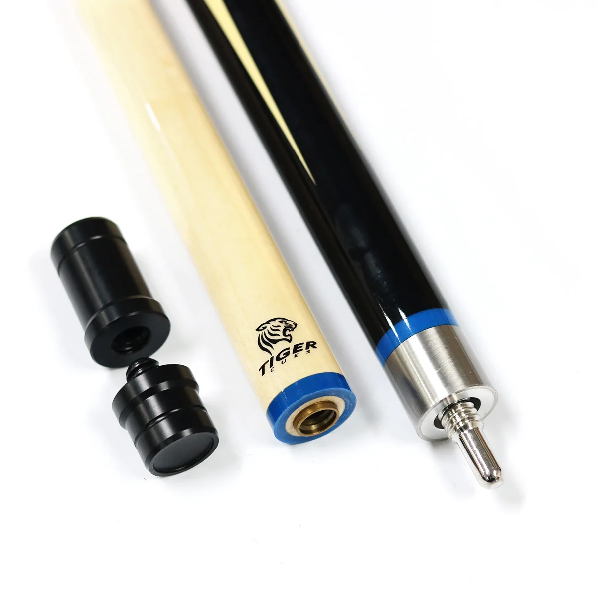 고품질 1/2 조인트 당구 큐 13mm 팁 58인치 길이 메이플 우드 샤프트 하프 조인트 풀 큐, 18-20온스