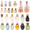 1/2/3/10PCS 1:12 Dollhouse Miniature Mini Glass Bottle Cork Cover Tiny Jar Vials Model Doll House Decoration Accessories 1