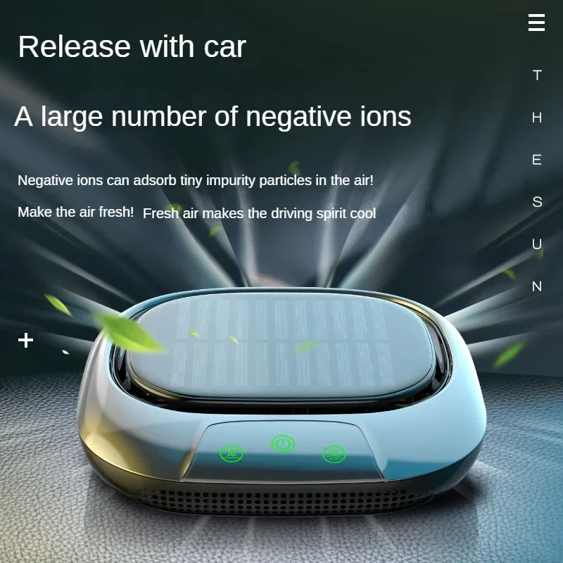 Car Purifier Dual-Core Solar Interior Anion Air Purifier Formaldehyde Removal Uvc Sterilization Lamp Automotive Supplies