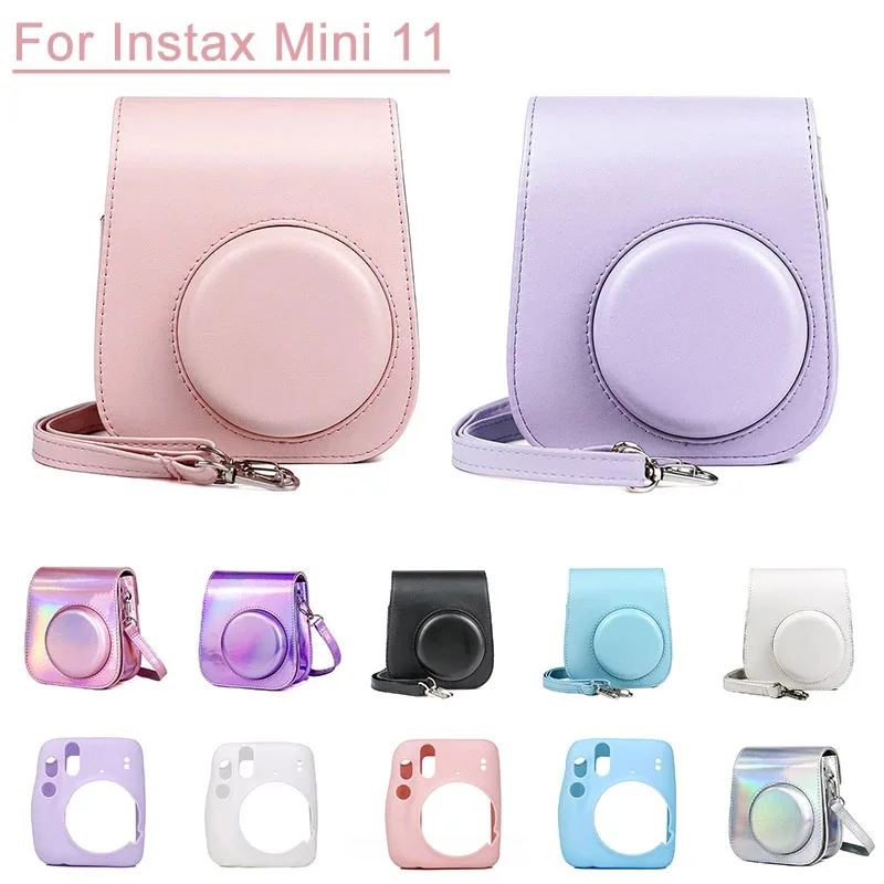 Чехол для камеры Fujifilm Instax Mini 11 из искусственной кожи с ремешком на плечо |