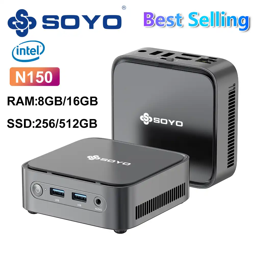SOYO M4PLUS2 Mini PC: 8/16GB RAM, 256/512GBSSD, Intel Twin Lak