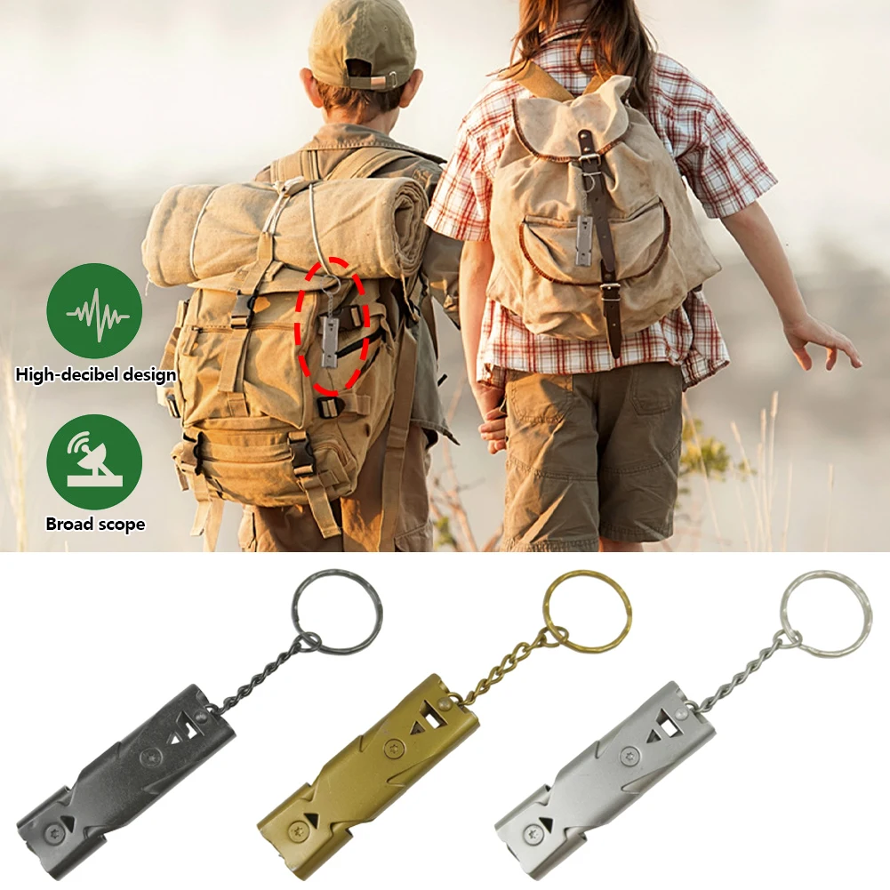 Survival Whistle Keychain–High Decibel,Emergency Whistle for Outdoor,Camping&Hiking–Double Tube Design,Loud Safety AlarmPortable