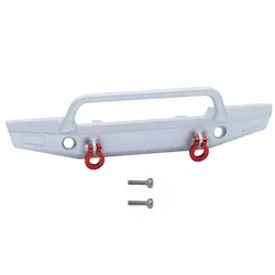 Premium Metal Front and Rear Bumper for 1/18 RC Crawler Car Enhancement (Front Silver)