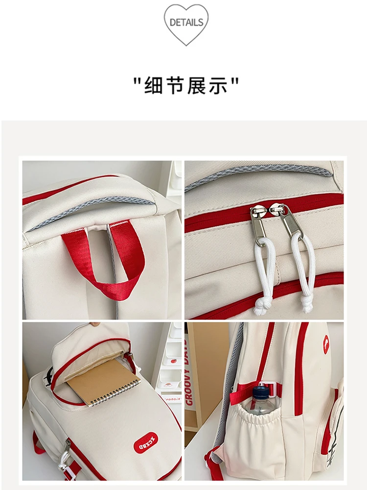 Hello Kitty New Backpack Fashionable Cute Large Capacity Backpack Junior High School High School Student School Bag Women