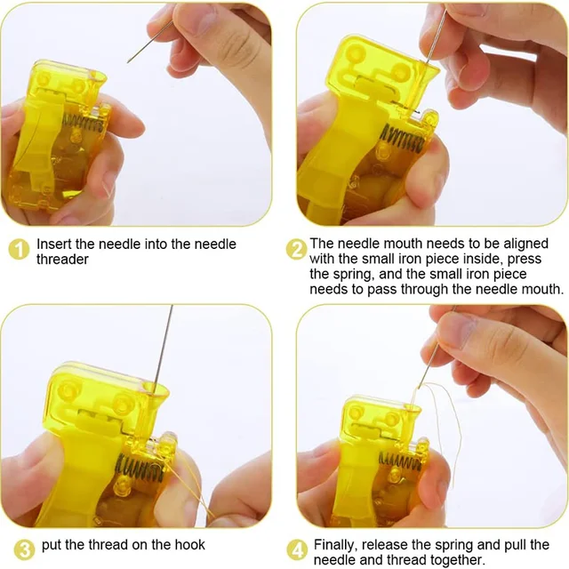 3/2/1Pcs Auto Needle Threader DIY Hand Sewing Threader Hand Machine Device Thread Auto Needle Cross Stitch Household Accessories 5