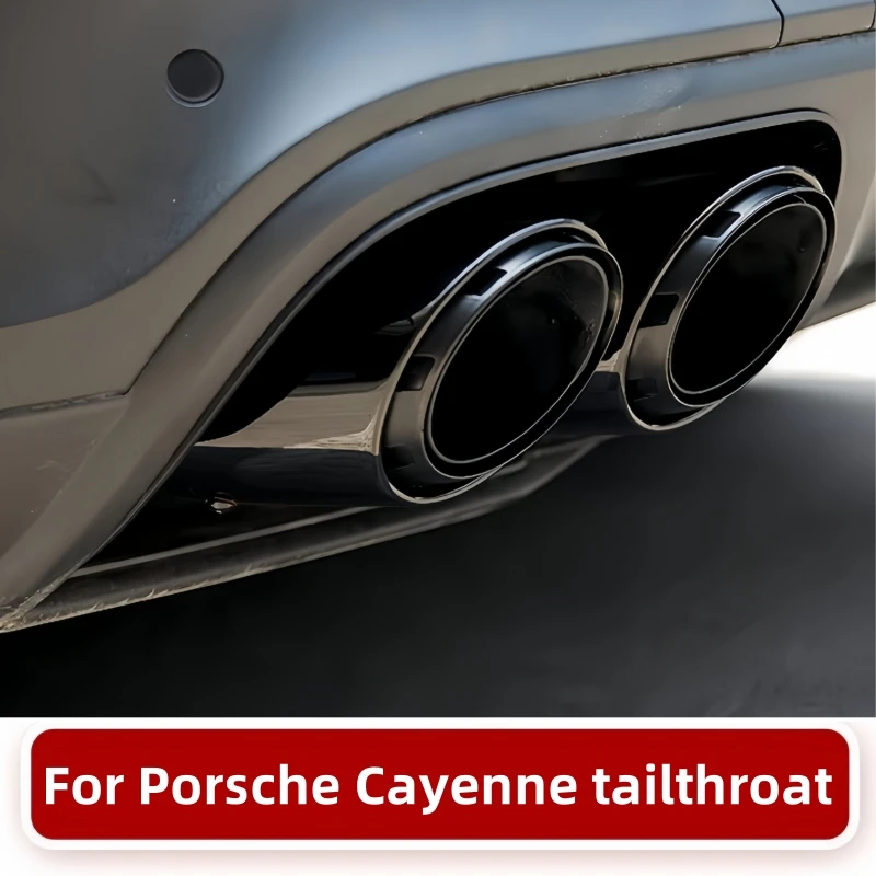 Exhaust Muffler Tip Exhaust Pipe Muffler Exhaust Trim Pipe For Porsche Cayenne 9Y0 tailpipe to model Gasoline version E-Hybrid version Stainless steel