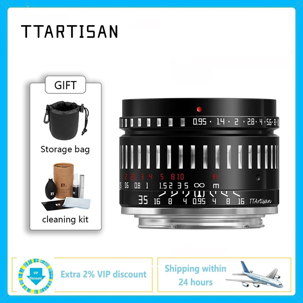 Ttartisan 35Mm F0.95 Obiettivo Principale Ad Ampia Apertura Per Sony E Mount Fujifilm X Canon M Canon Rf-S Leica L Nikon Z Camera