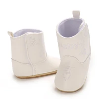 Fashionable 0-18M Baby Boots With Cute Printed High-Quality Soft PU Non Slip Sole For Spring And Autumn Newborn Walking Shoes 5