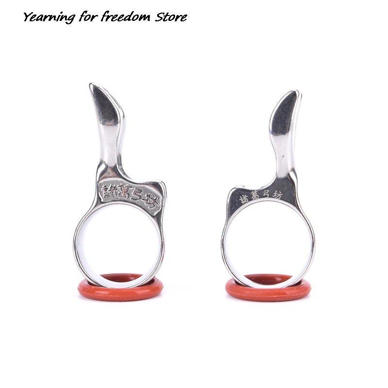 1 Pc Stainless Steel Slingshot Shooting Throwing Finger Fishing Dart Hunting Ring slingshot accessories