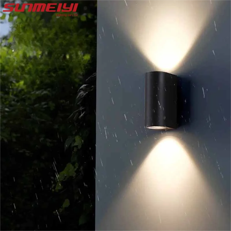 Outdoor Waterproof Wall Lamp LED Minimalist ABS Double Head Wall Lamp Background Courtyard Garden Balcony Decorative