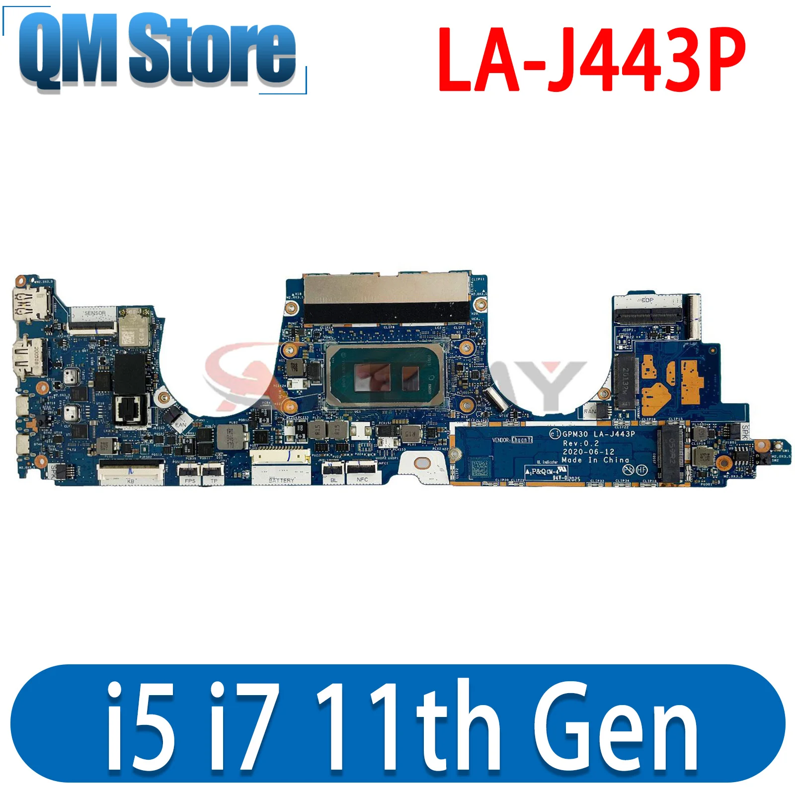 

Original X360 1030 G8 1040 G8 LA-J443P I5-1135G7 I7-1165G7 I7-1185G7 16GB 32GB Laptop Motherboard for HP EliteBook 100% Test