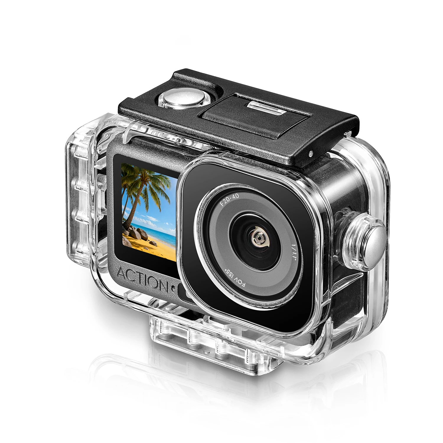 60M Wasserdichtes Gehäuse für DJI Osmo Action 6 Unterwasser-Schutzgehäuse mit Schnellwechselbasis für DJI Action 6 Zubehör – Detail 2