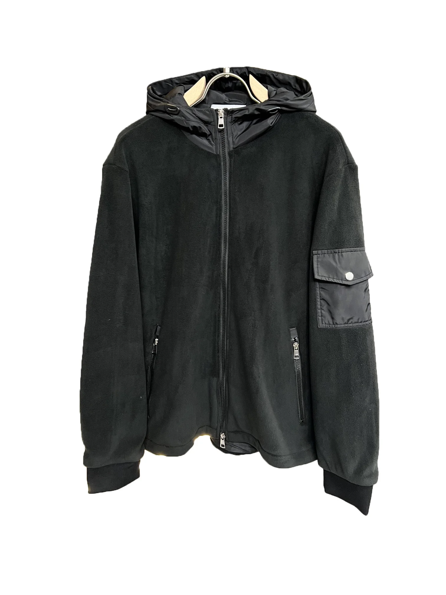 

Флисовая Куртка с капюшоном на молнии, теплая и удобная короткая куртка с капюшоном, модель 2023 на зиму, 1229