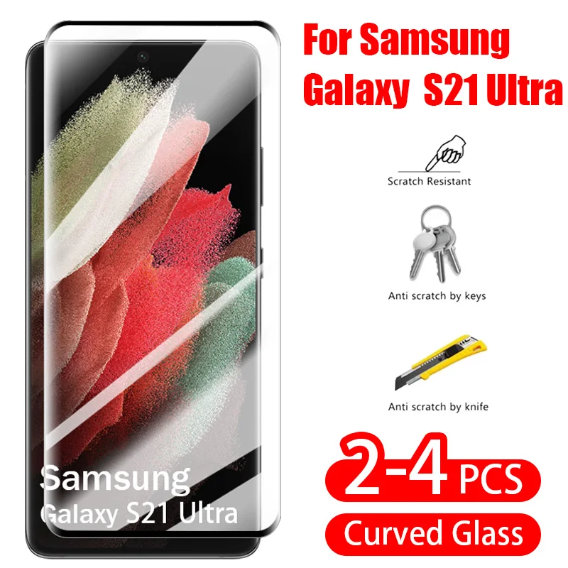 ForSamsungGalaxyS21UltraScreenProtectorCurvedTemperedGlass