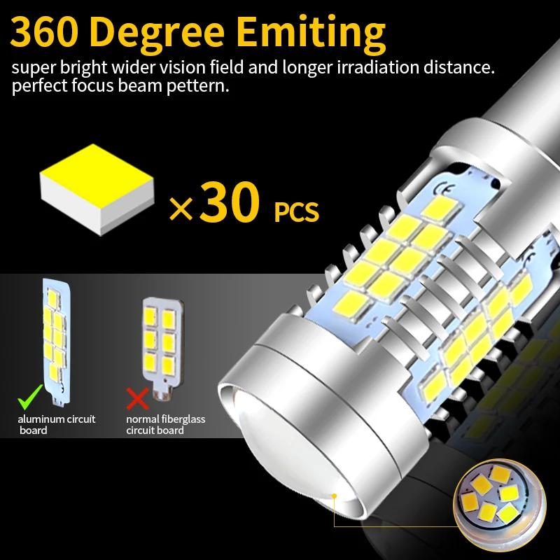 6000K  ȭƮ CAN  LED ְ  DRL , 2015   ϰ̵ 12V 1157 LED P21/5W BAY15d  LED, 2 
