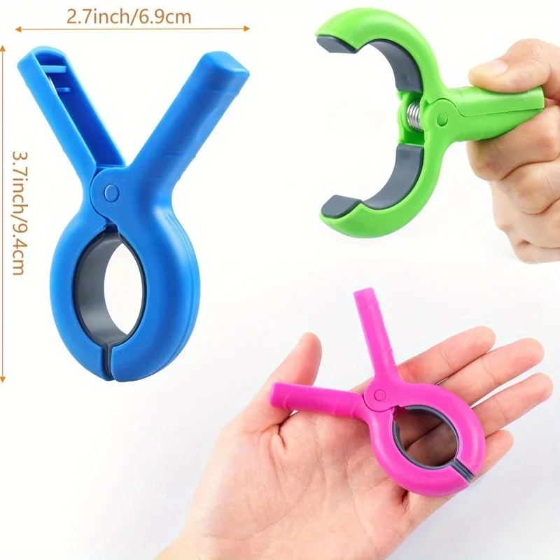 4/8Pcs Beach Towel Clips for Beach Chairs, Towel Holder Clips for Chair Pool on Cruise,Heavy Duty Clothes Pins, Strong Clips