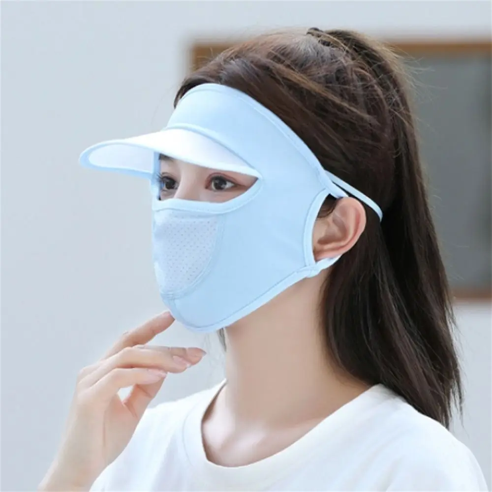 Sommer Eisseide Uv-schutz Gesichtsmaske Mit Schild Für Wandern_voghion.com