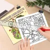 Spring Serenity Coloring Book: Beautiful & Comforting Green-Themed Picture Book with Black and White Pages 3